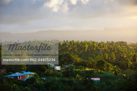 Dominica, Calibishie at sunset.