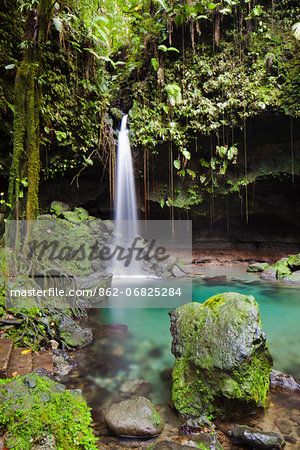 Dominica, Castle Bruce. Emerald Pool, one of the most popular tourist attractions of Dominica. Dominica, Castle Bruce. Emerald Pool, one of the most popular tourist attractions of Dominica.