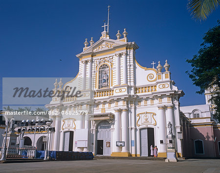 Asia, India, Tamil Nadu, Pondicherry. Church of Our Lady of the Immaculate Conception.