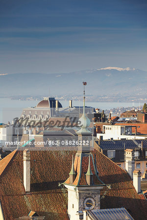 City skyline, Lausanne, Vaud, Switzerland