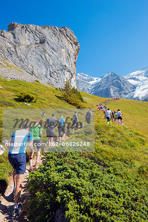 Europe, Swiss Alps, Switzerland, Bernese Oberland, Swiss Alps Jungfrau-Aletsch, Unesco World Heritage site, Jungfrau marathon
