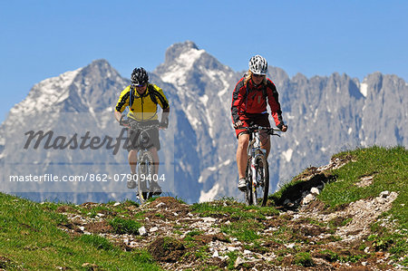 Mountain biking, Wilder Kaiser, Tyrol, Austria MR