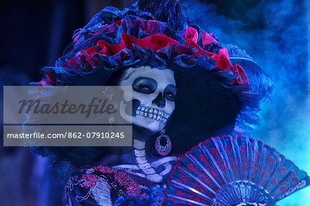 La Catrina, Day of the dead festivities, La Paz, Baja California, Mexico