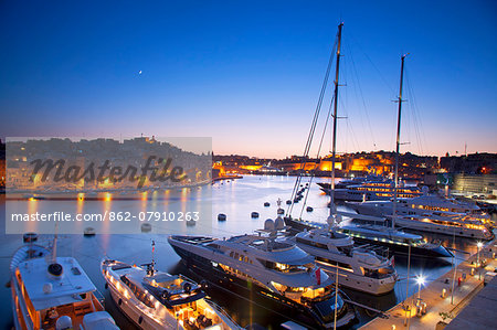 Europe, Maltese Islands, Malta. The port of Vittoriosa with luxury yachts parked at the marina.