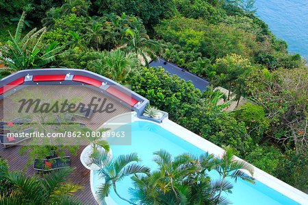 Brazil, Rio de Janeiro, Joatinga, the swimming pool at the La Suite Boutique hotel