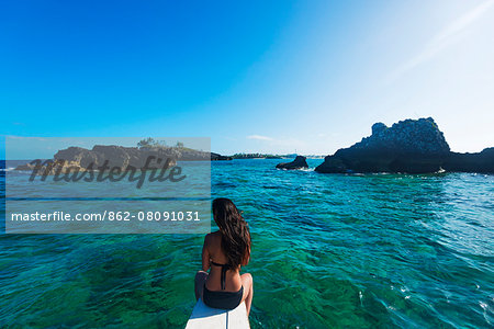 South East Asia, Philippines, The Visayas, Cebu, Malapascua island, girl aboard a catamaran, South East Asia, Philippines, The Visayas, Cebu, Malapascua island, girl aboard a catamaran,