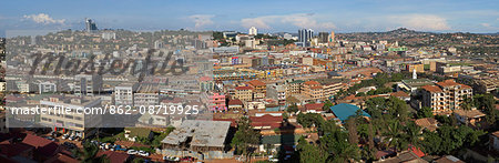 Panoramic view of Kampala, Uganda, Africa