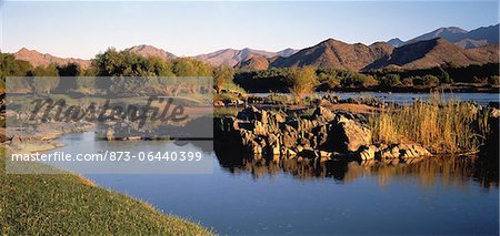 Scenic View of Orange River and Landscape Northern Cape, South Africa