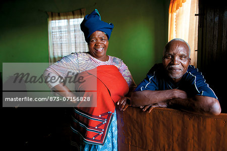 Xhosa couple in their home