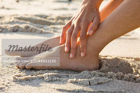 Close-up of a young woman's feet, Stock Photo, Picture And Rights