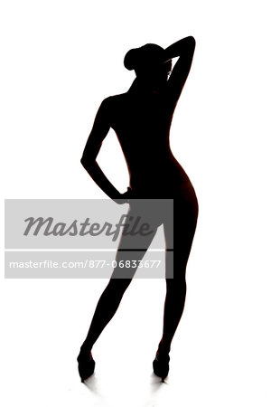 Silhouette of naked woman
