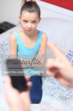 France, mother angry with daughter. France, mother angry with daughter.