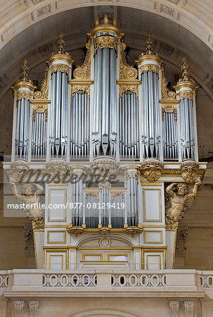 France. Paris 7th district. Invalides. The church Saint-Louis-des-Invalides. The Church of the soldiers. The organ case
