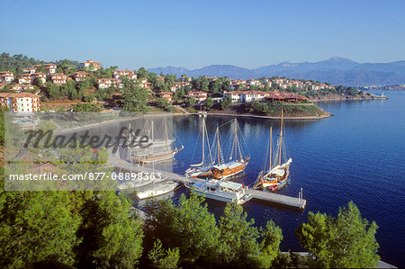 Turkey, province of Mugla, Fethiye, peninsula and bay of Fethiye