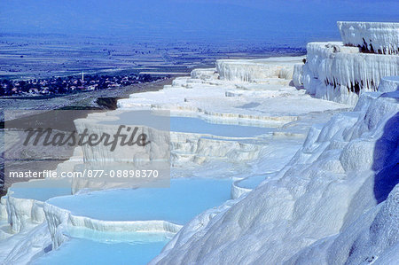 Turkey, province of Denizli, Pamukkale, natural limestone pools (Unesco world heritage)