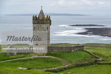 Doonagore Castle, near Doolin, Munster, Co. Clare, Ireland, Europe.