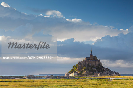 Mont Saint Michel, Normandy, France. A view of Mont Saint Michel before a storm