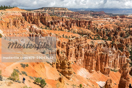 Hoodoos landscape from Inspiration Point. Bryce Canyon National Park, Garfield County, Utah, USA.