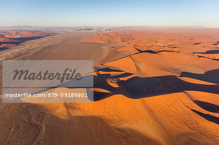 Aerial view of the Dune 45 of Sossusvlei at sunset,Namib Naukluft national park,Namibia,Africa