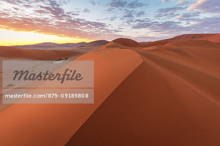 Sossusvlei sand dunes at sunrise,Namib Naukluft national park,Namibia,Africa