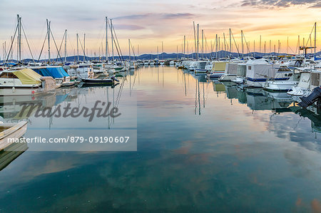 Europe, Croatia, North Dalmatia, Dalmatian coast, Zadar, Zara, boats in the Tankerkomerc harbour