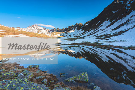 Alpine lake in Vallecamonica, Brescia province, Lombardy district, Italy.