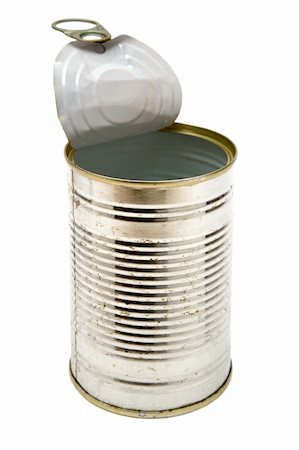 empty food can - Metal can isolated on a white background. Stock Photo - Budget Royalty-Free & Subscription, Code: 400-04004060