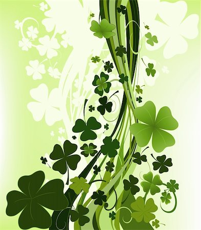 simsearch:400-07303639,k - design for St. Patrick's Day with four and three leaf clovers Photographie de stock - Aubaine LD & Abonnement, Code: 400-04005234