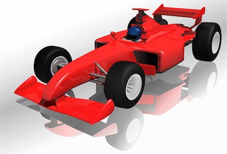 extreme sport clipart - Ferrari F1 - highly detailed illustration as vector image Stock Photo - Budget Royalty-Free & Subscription, Code: 400-04005502