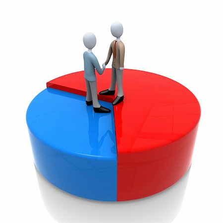 simsearch:400-09011393,k - Metaphor of two companies with large market shares, making a deal. Photographie de stock - Aubaine LD & Abonnement, Code: 400-04005764