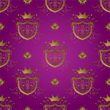 simsearch:400-07657360,k - royal seamless repeat background design in purple and gold Foto de stock - Super Valor sin royalties y Suscripción, Código: 400-04005919