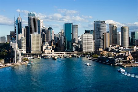 simsearch:400-04006297,k - Aerial view of skyscrapers and Sydney Cove in Sydney, Australia. Foto de stock - Royalty-Free Super Valor e Assinatura, Número: 400-04006273