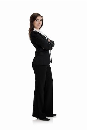 simsearch:400-04351235,k - Full body portrait of a young and beautiful business woman isolated on white Foto de stock - Super Valor sin royalties y Suscripción, Código: 400-04006458