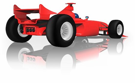 extreme sport clipart - Ferrari F1 Back - highly detailed illustration as vector image Stock Photo - Budget Royalty-Free & Subscription, Code: 400-04006732