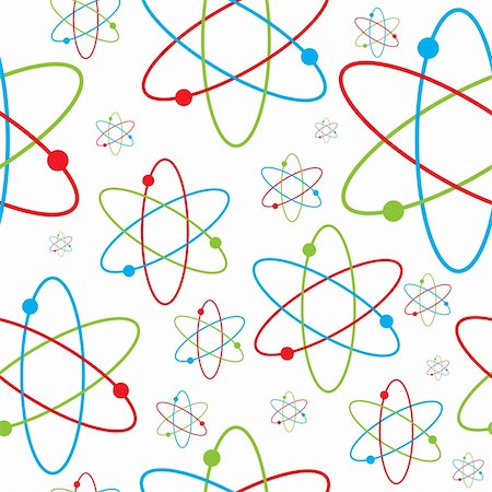 electrón - science inspired background with a repeating atom image Foto de stock - Super Valor sin royalties y Suscripción, Código: 400-04006742