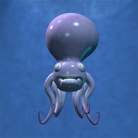 Olaf the Toonimal Octopus - 3D Render Stock Photo - Budget Royalty-Free & Subscription, Code: 400-04007084