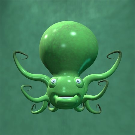 Olaf the Toonimal Octopus - 3D Render Stock Photo - Budget Royalty-Free & Subscription, Code: 400-04007085