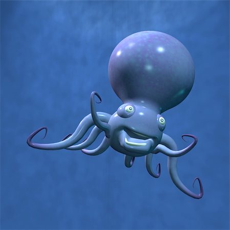 Olaf the Toonimal Octopus - 3D Render Stock Photo - Budget Royalty-Free & Subscription, Code: 400-04007086