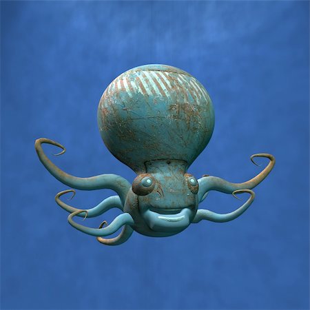 Olaf the Toonimal Octopus - 3D Render Stock Photo - Budget Royalty-Free & Subscription, Code: 400-04007082