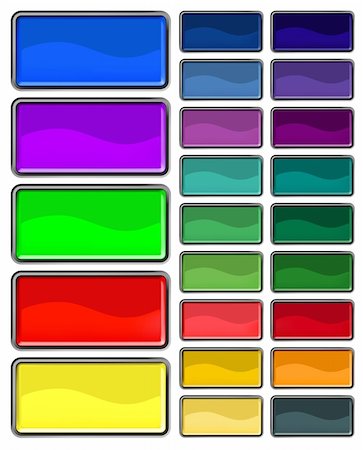 simsearch:400-04321465,k - rectangular web buttons with different shiny colors Stock Photo - Budget Royalty-Free & Subscription, Code: 400-04007726