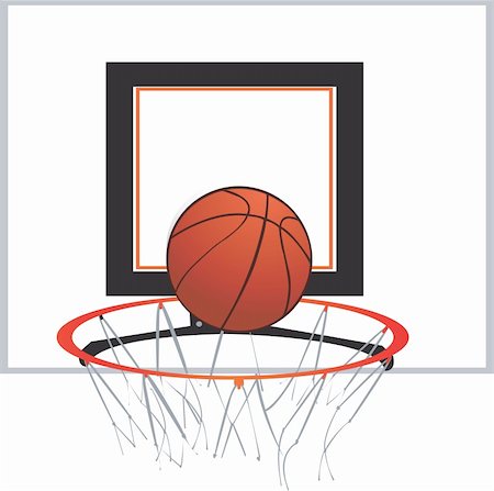 simsearch:400-08318640,k - A basketball is about to go through the net Foto de stock - Super Valor sin royalties y Suscripción, Código: 400-04008610