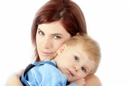 sergeitelegin (artist) - Portrait of young mum with the beautiful small son Stock Photo - Budget Royalty-Free & Subscription, Code: 400-04008753