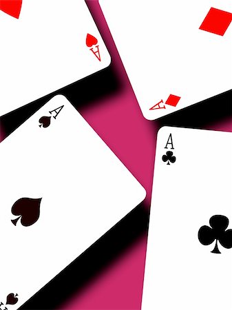 simsearch:400-05112861,k - Four aces on color gradient background Stockbilder - Microstock & Abonnement, Bildnummer: 400-04008817