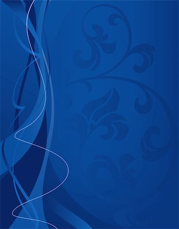 simsearch:400-04079769,k - abstract floral background in blue tones; illustration Stock Photo - Budget Royalty-Free & Subscription, Code: 400-04008851