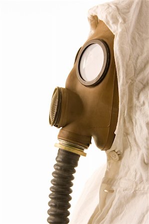 Person in gas mask on white background Stock Photo - Budget Royalty-Free & Subscription, Code: 400-04000065