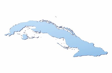 simsearch:400-04511519,k - Cuba map filled with light blue gradient. High resolution. Mercator projection. Foto de stock - Royalty-Free Super Valor e Assinatura, Número: 400-04000153