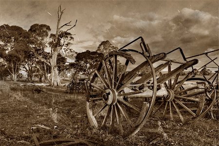 simsearch:400-05102252,k - old scratched and dirty photo of wagon or cart Stock Photo - Budget Royalty-Free & Subscription, Code: 400-04000490