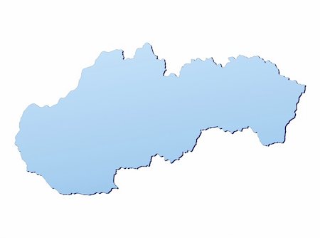 simsearch:400-04511519,k - Slovakia map filled with light blue gradient. High resolution. Mercator projection. Foto de stock - Royalty-Free Super Valor e Assinatura, Número: 400-04000566