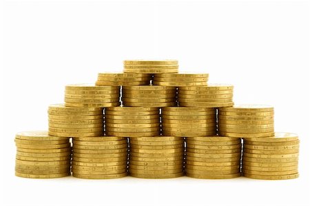 a pyramid from coins 1 Stock Photo - Budget Royalty-Free & Subscription, Code: 400-04000561