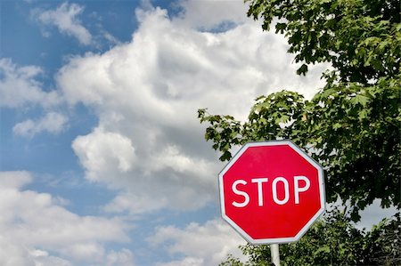 photo frame in heaven - stop sign against cloudy sky Stock Photo - Budget Royalty-Free & Subscription, Code: 400-04000680